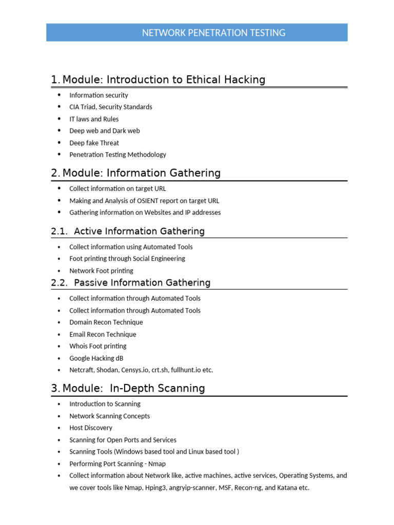 Comprehensive Guide to Network Penetration Testing | PDF | Cyberspace ...