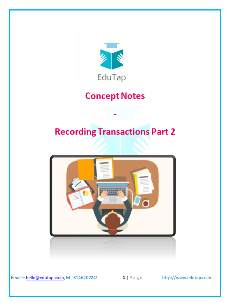 Concept Notes | PDF | Debits And Credits | Payments