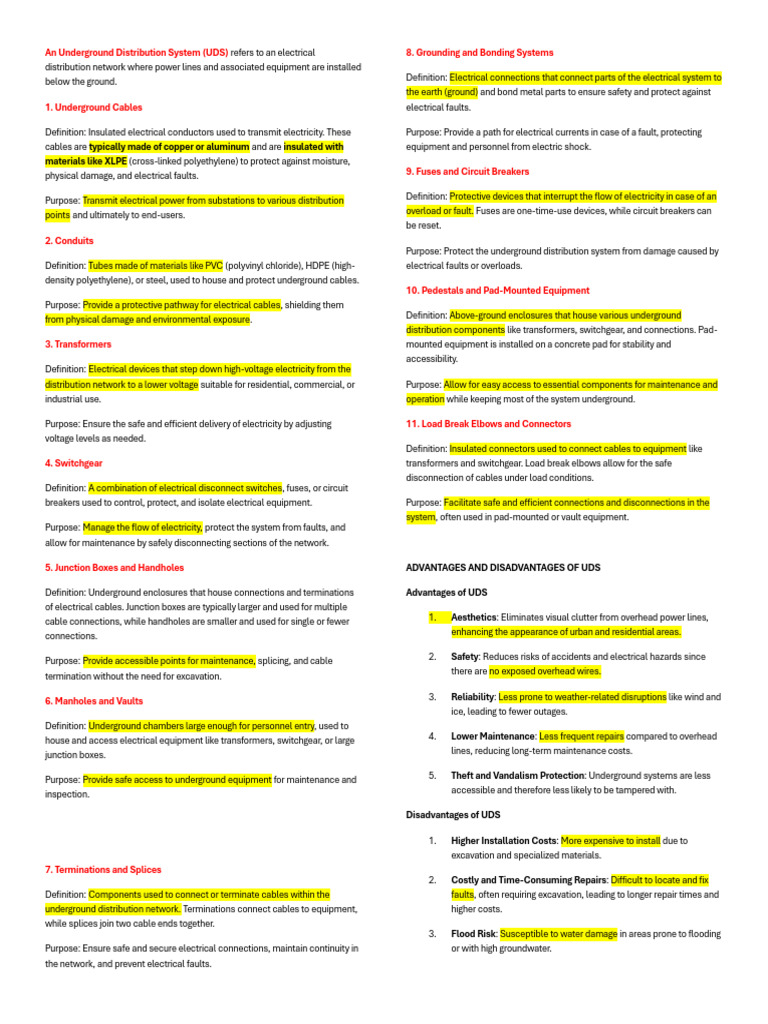 Understanding Underground Distribution Systems | PDF | Fuse (Electrical ...