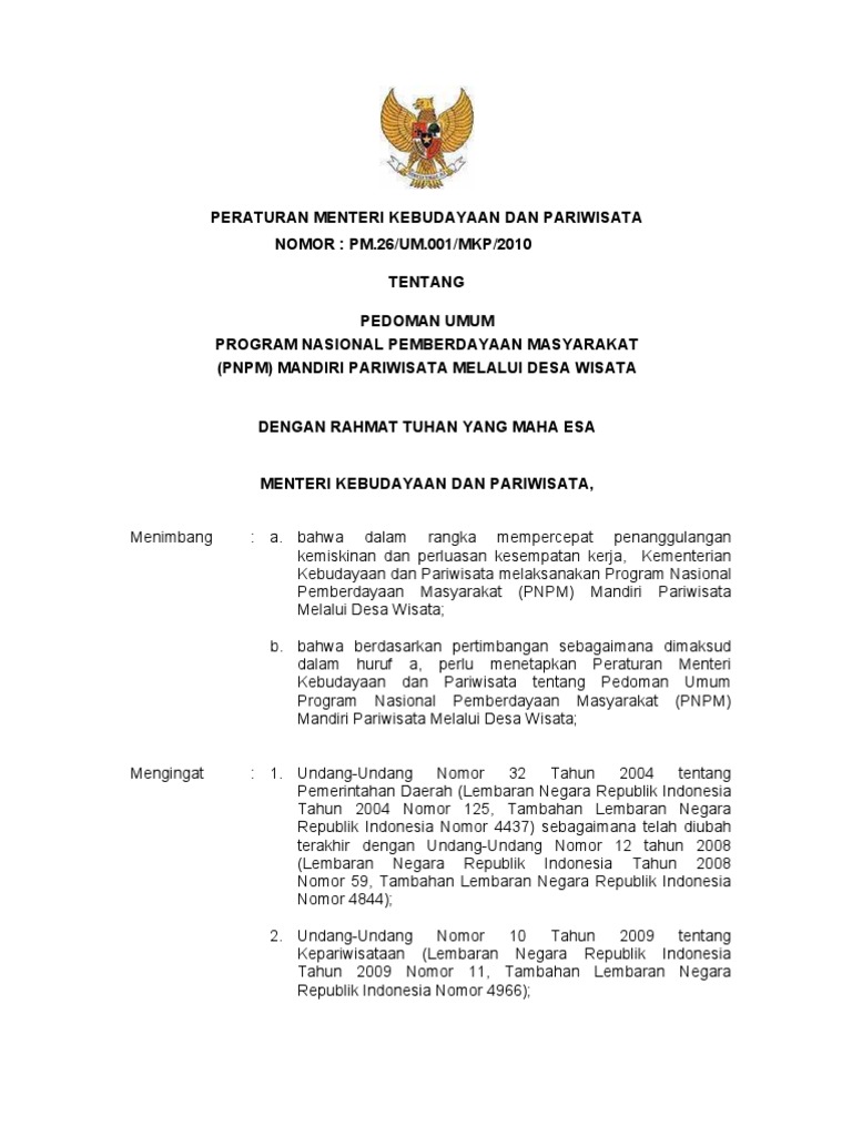 1_ Permen Pnpm Mandiri Pariwsata Desa Wisata Dan Lampiran