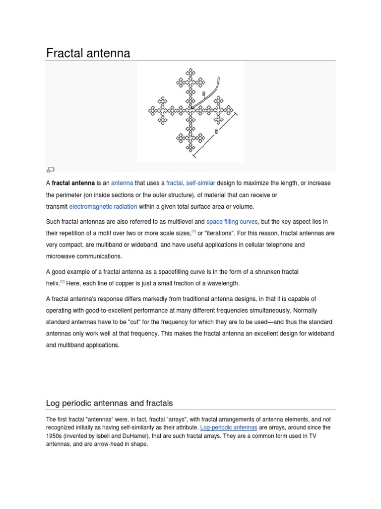 Fractal Antennas | Download Free PDF | Antenna (Radio) | Radio Technology