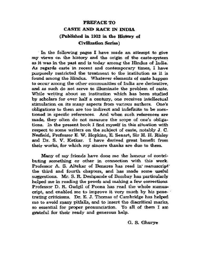 History of Caste in Hindu India | PDF