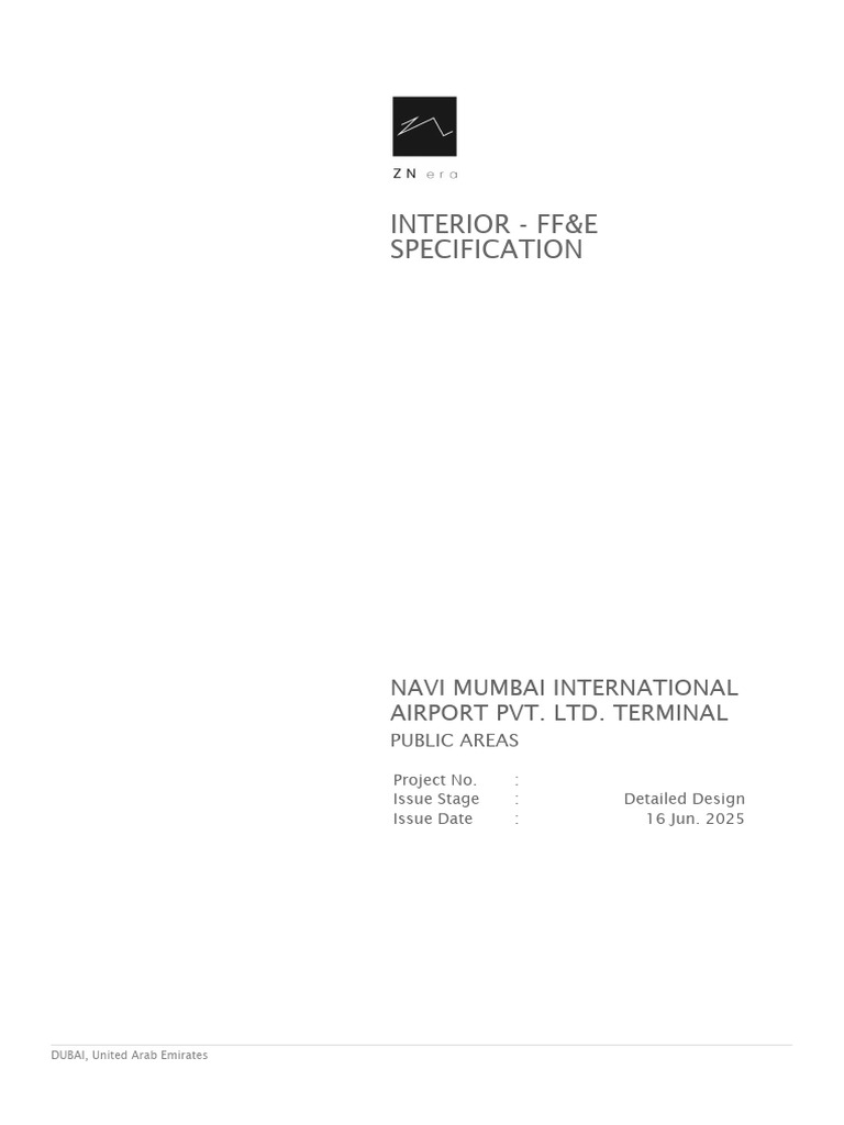 FF&E Specification for Navi Mumbai Airport | PDF | Chair