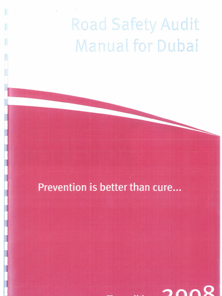 Dubai Road Safety Audit Manual | PDF