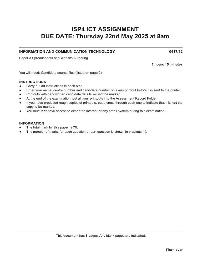 ICT Assignement Paper 3 | PDF | World Wide Web | Internet & Web