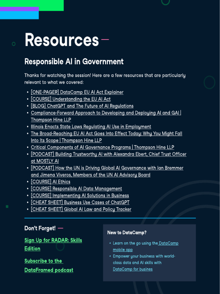 Resources for Responsible AI Governance | PDF