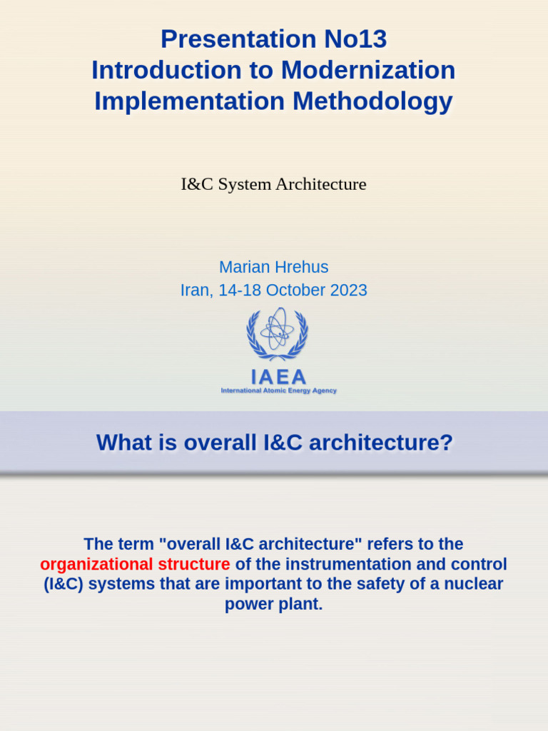 P13 I&C System Architecture | PDF | Nuclear Reactor | Computer Network