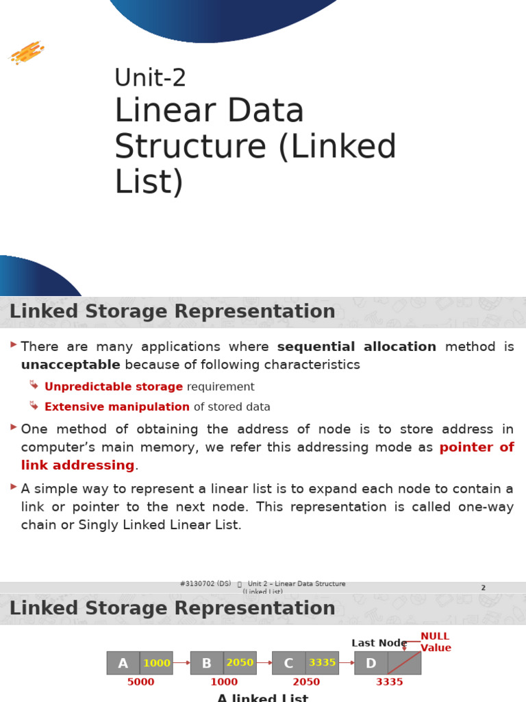 Linked List Data Structure Overview | PDF | Pointer (Computer ...