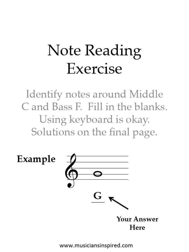 Note Reading Exercise for Musicians | PDF