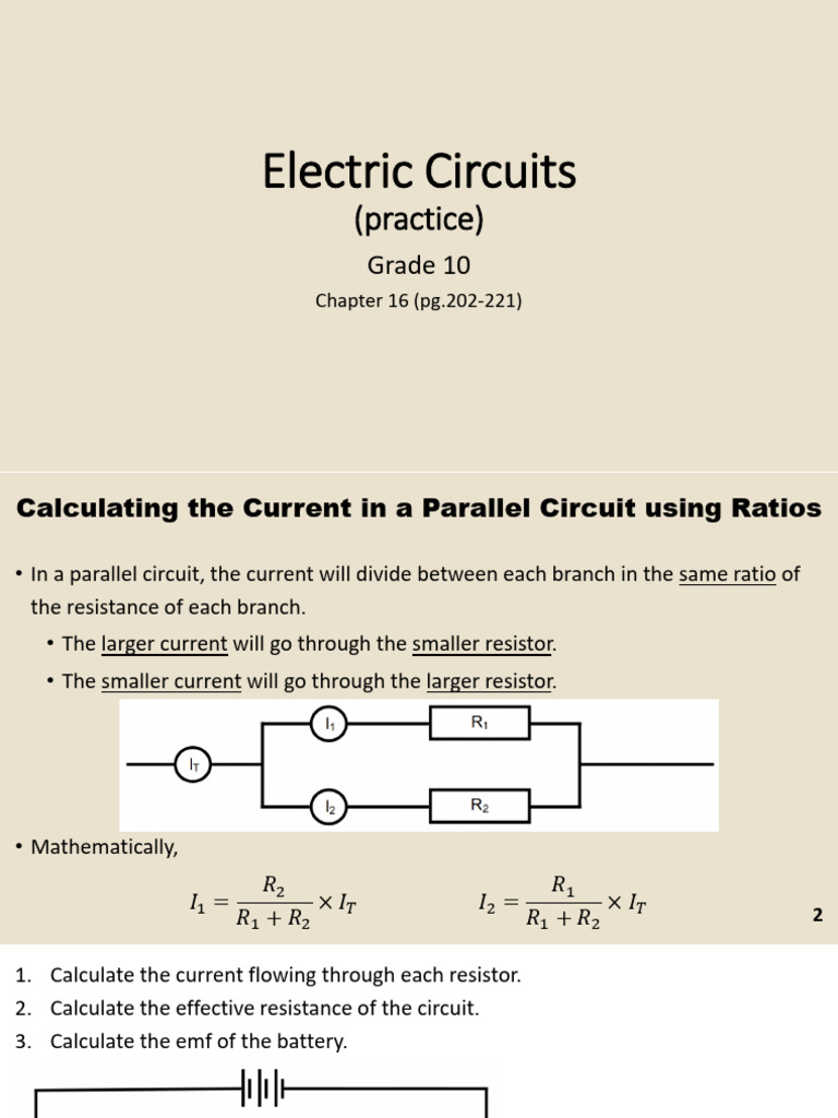 Parallel Circuit Calculations Guide | PDF | Series And Parallel ...