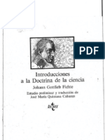 Fichte - 1 era Introducción a la doctrina de la ciencia. trad José María Quintana Cabanas OCR