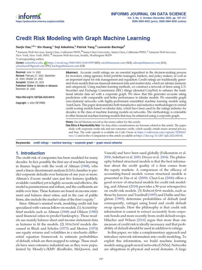 Enhancing Credit Risk with Graph ML | PDF | Eigenvalues And ...