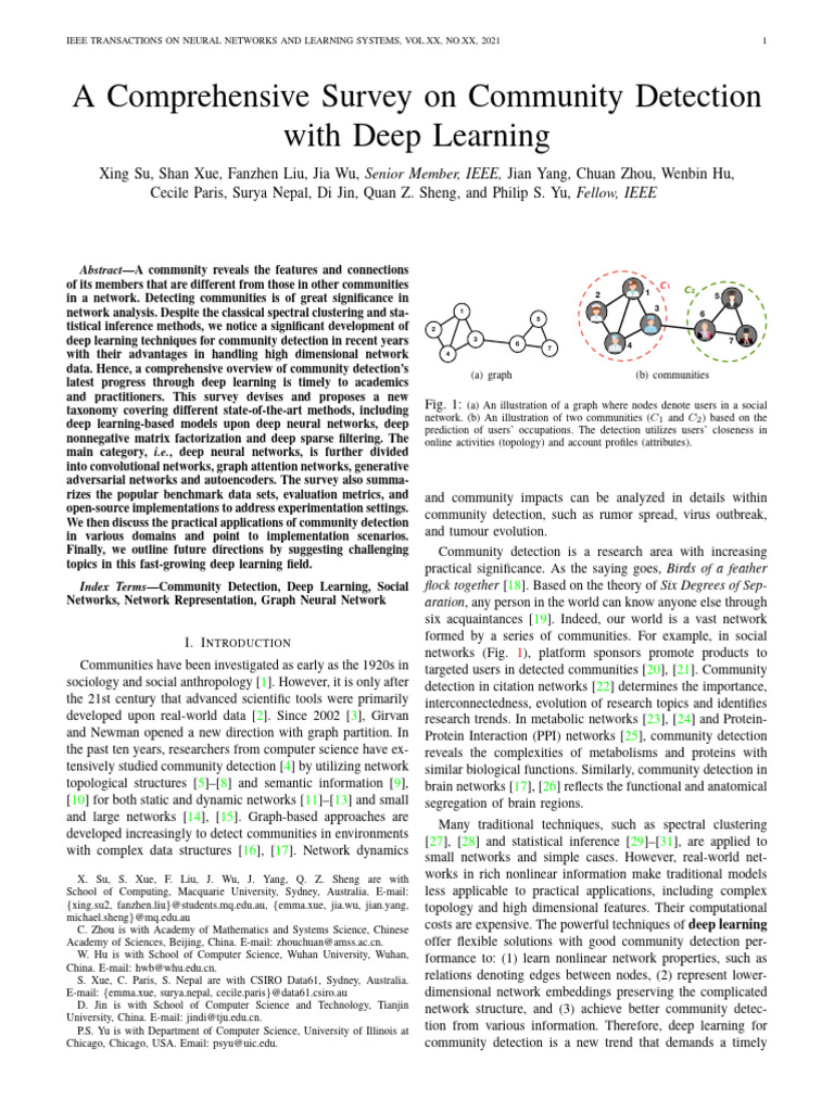 Deep Learning for Community Detection | PDF | Deep Learning | Matrix ...