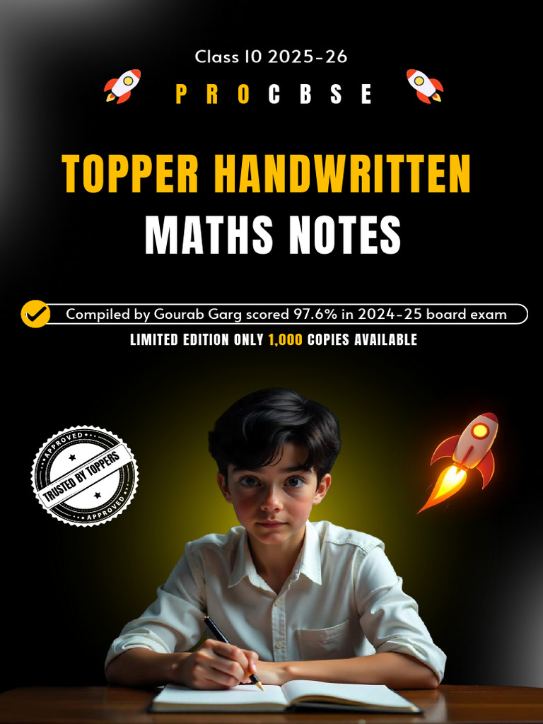 Topper Handwritten Notes for Class 10 | PDF | Polynomial | Factorization