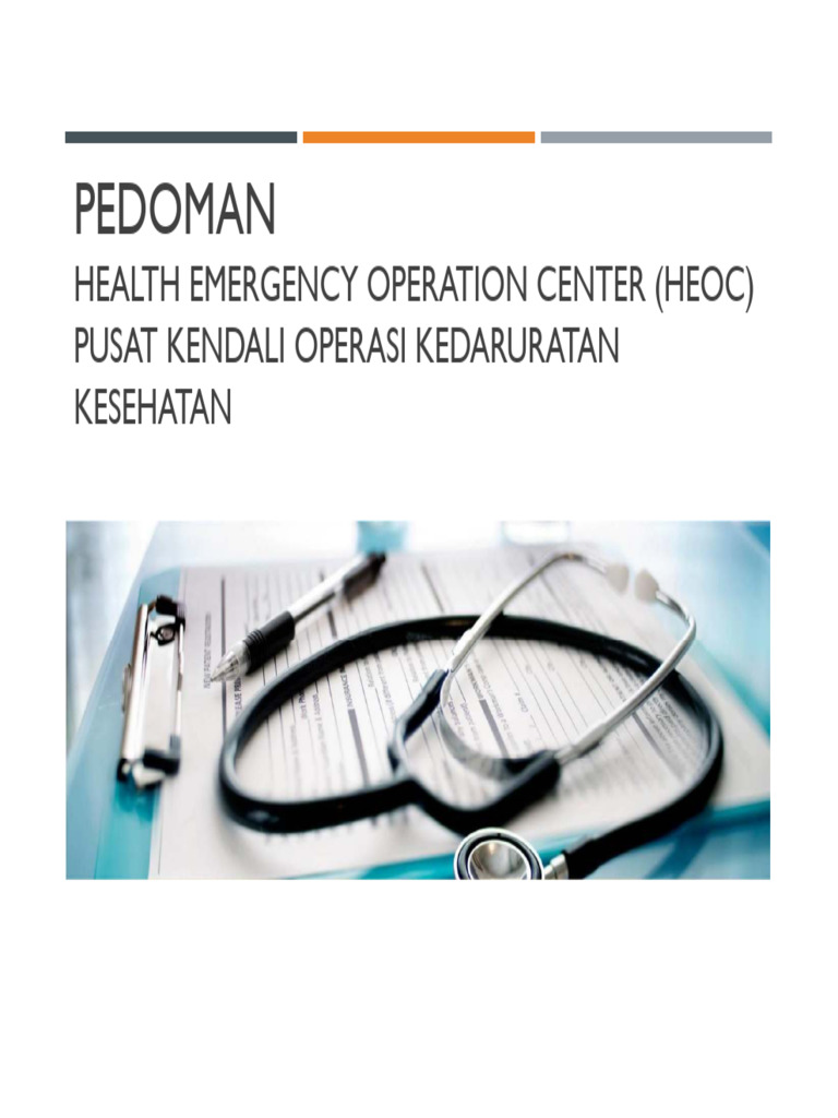 Pedoman Pusat Kendali Kesehatan HEOC | PDF