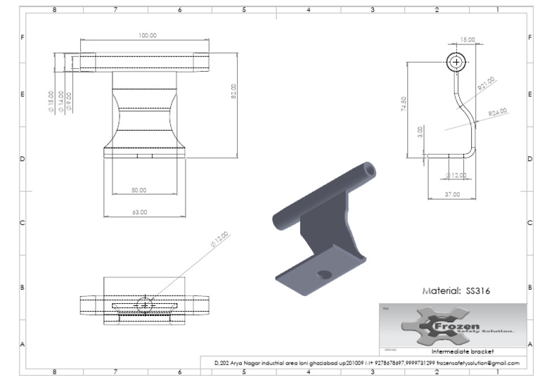 SS316 Intermediate Bracket Specifications | PDF
