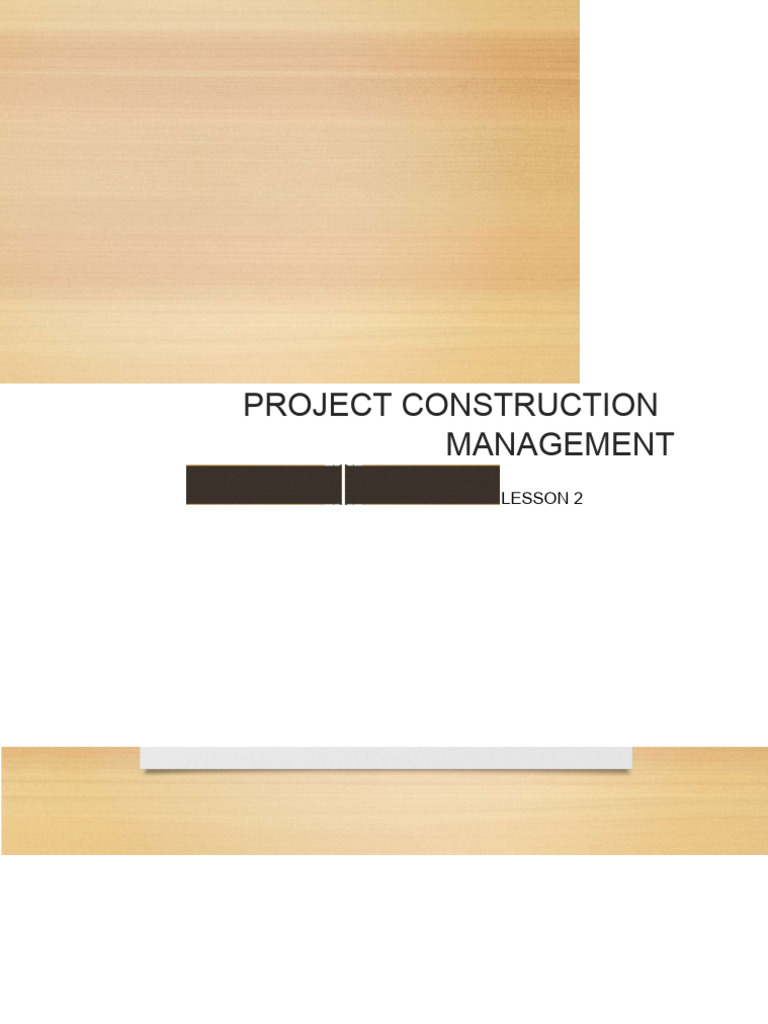 Project Construction Management-2 | PDF