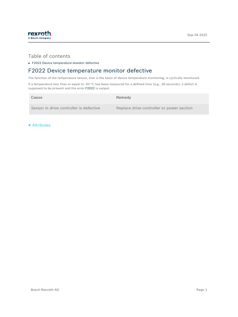 F2022 Device Temperature Monitor Error | PDF