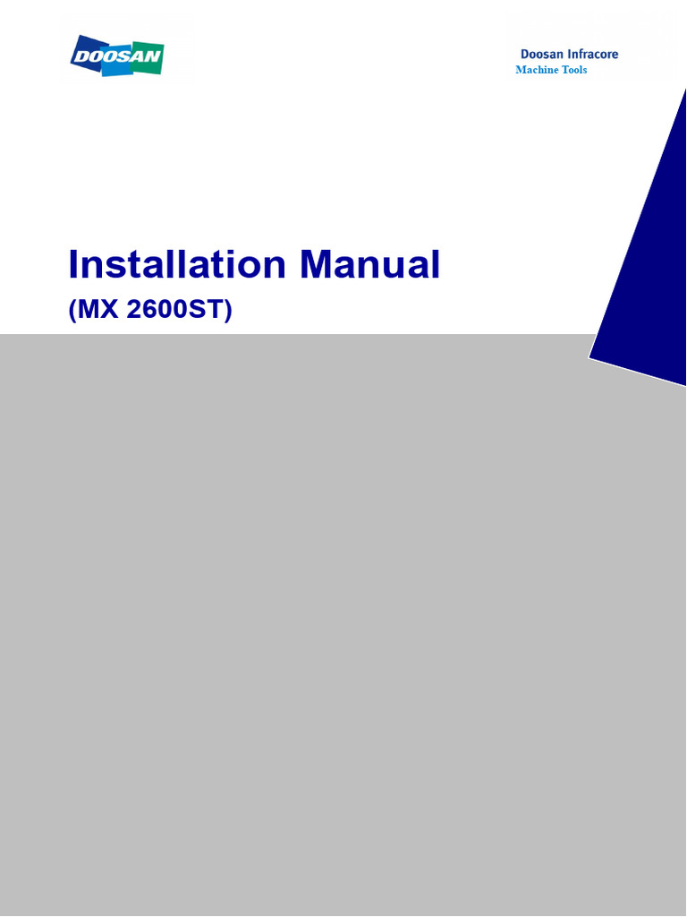 MX 2600ST Installation Manual Guide | PDF | Foundation (Engineering ...