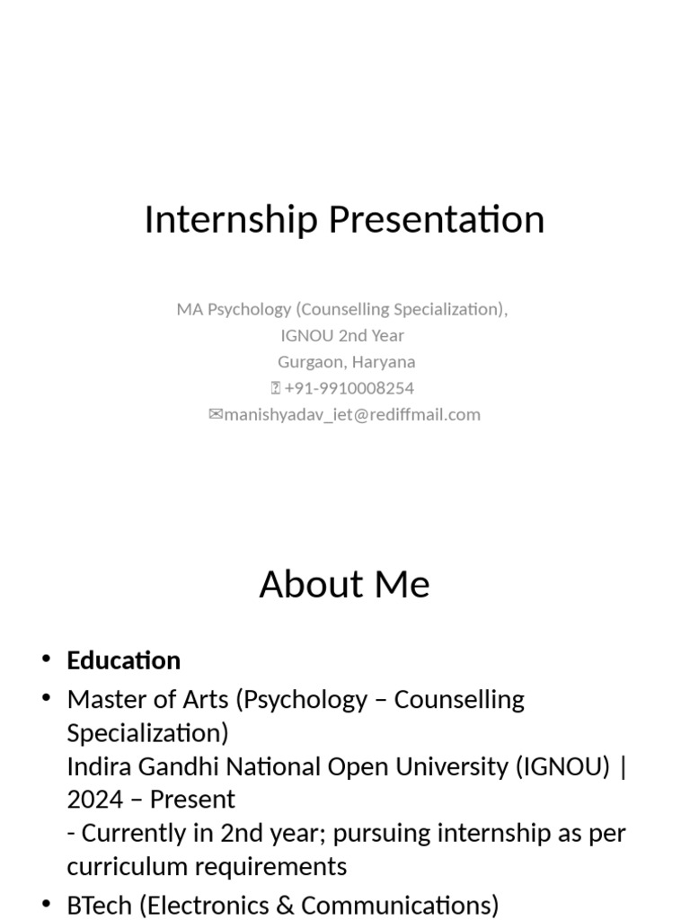Internship Presentation Triarup Visuals | PDF
