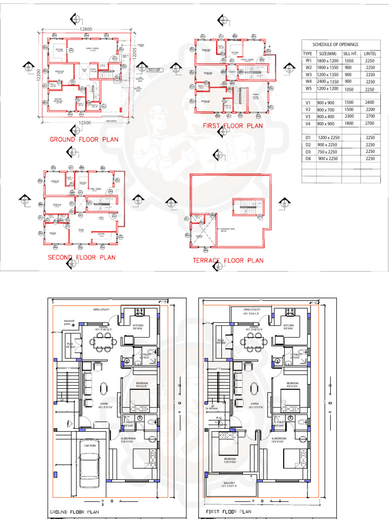 Residential Building Structural Plans | PDF