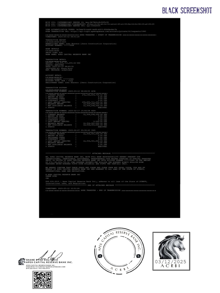 Apex Transfer Confirmation for Account 3584 | PDF | United States ...