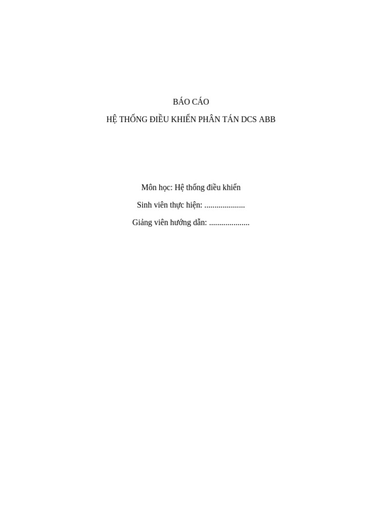 Bao Cao DCS ABB Mo Rong | PDF