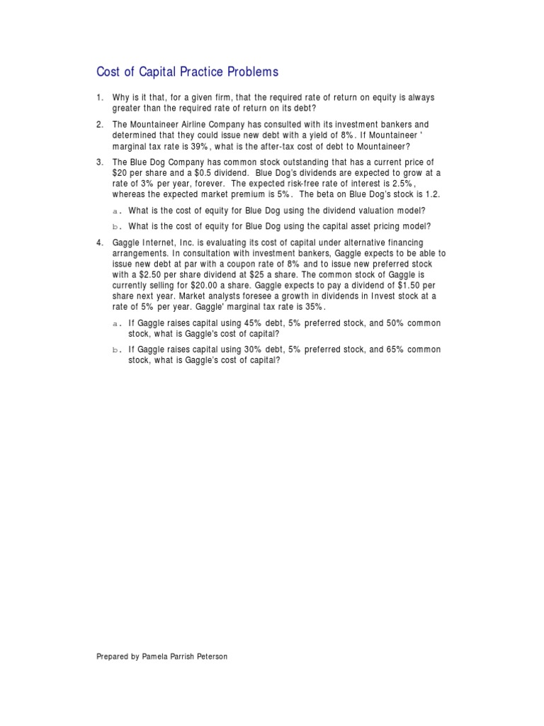 Understanding Capital Cost Calculations | PDF | Cost Of Capital ...
