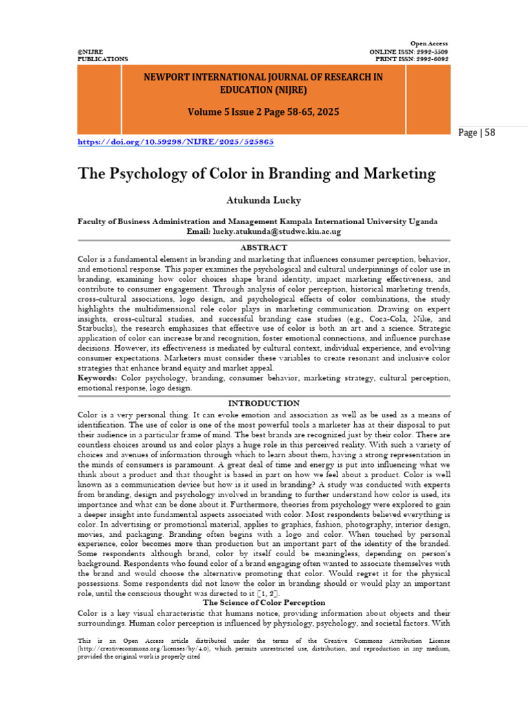 Color Psychology in Branding Strategies | PDF | Brand | Color