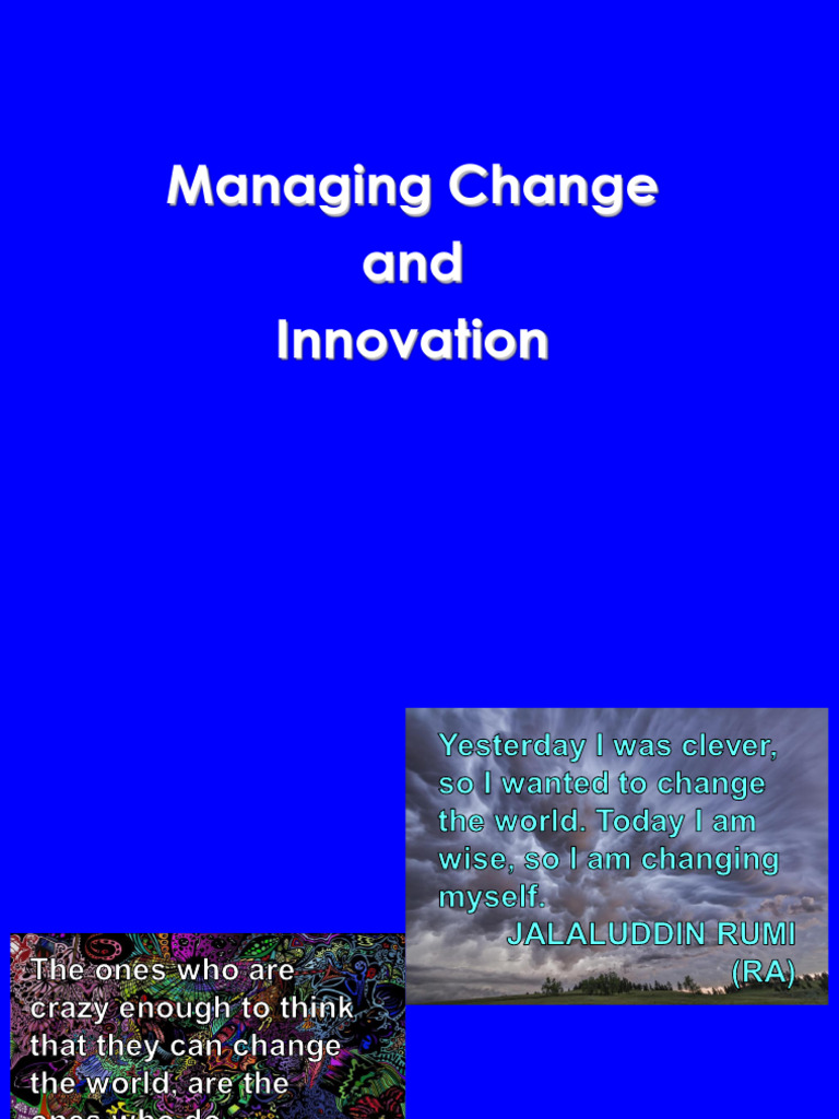 Managing Change and Innovation Strategies | PDF | Creativity ...
