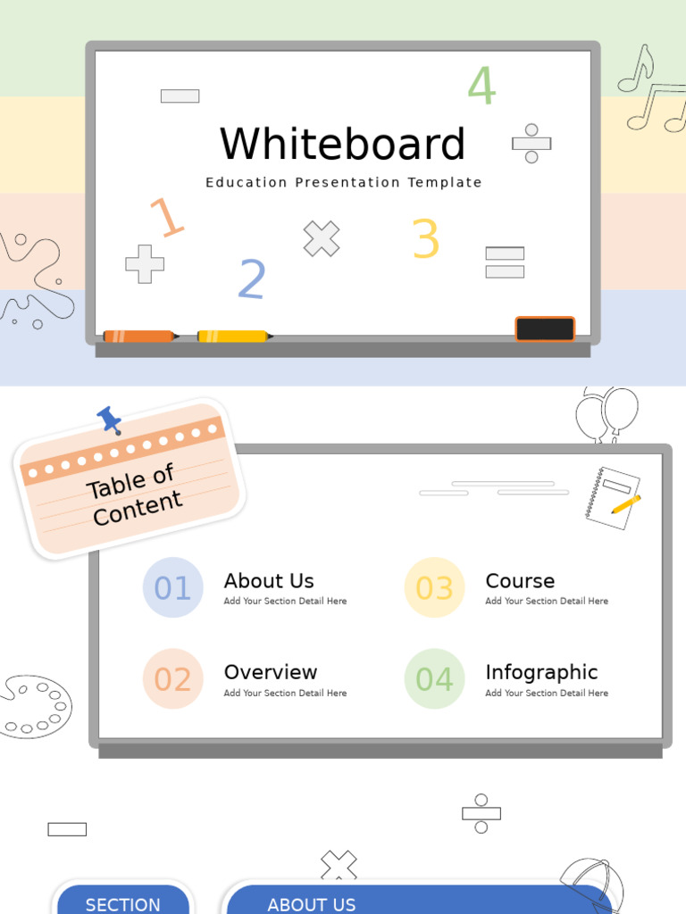 Whiteboard Education Presentation Template | PDF