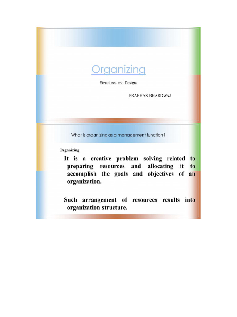Chapter 3 Organizing | PDF