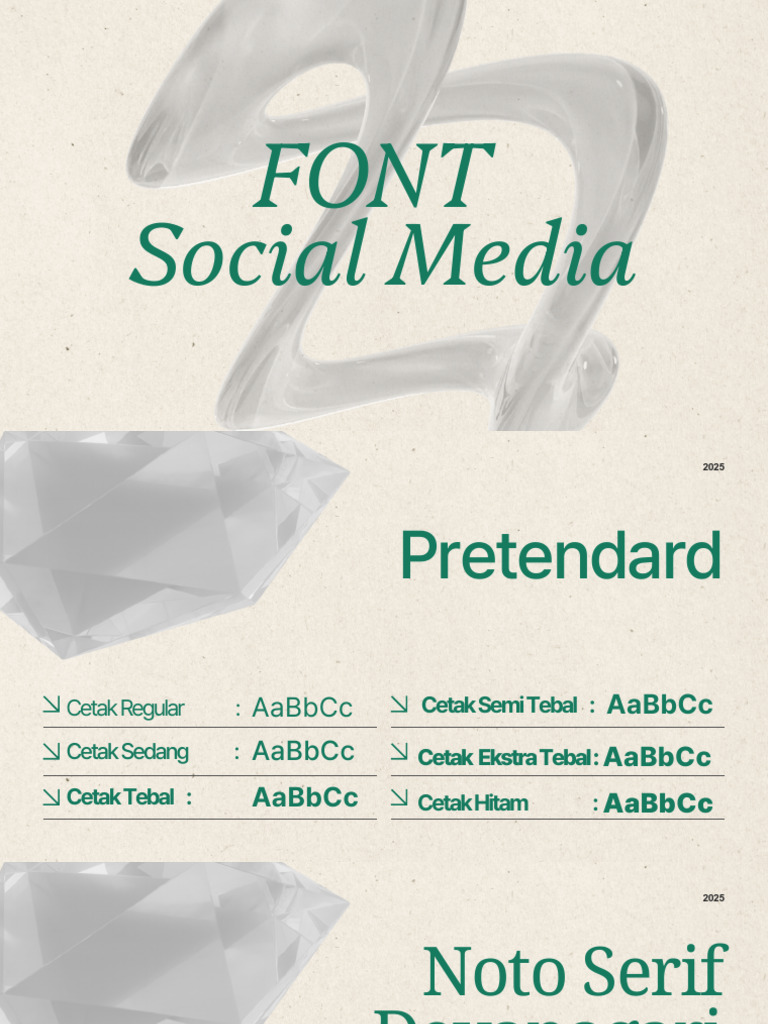 Variasi Font 2025 untuk Desain Kreatif | PDF