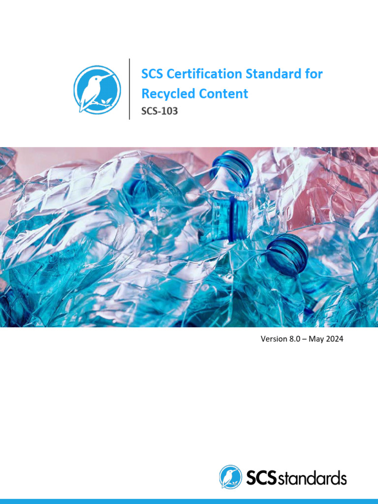 SCS-103 Recycled Content Standard 8.0 | PDF | Recycling | Forest ...