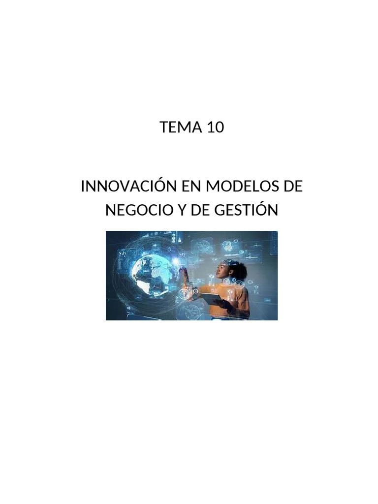 Innovación en Modelos de Negocio y Gestión | PDF | Plan de negocios ...