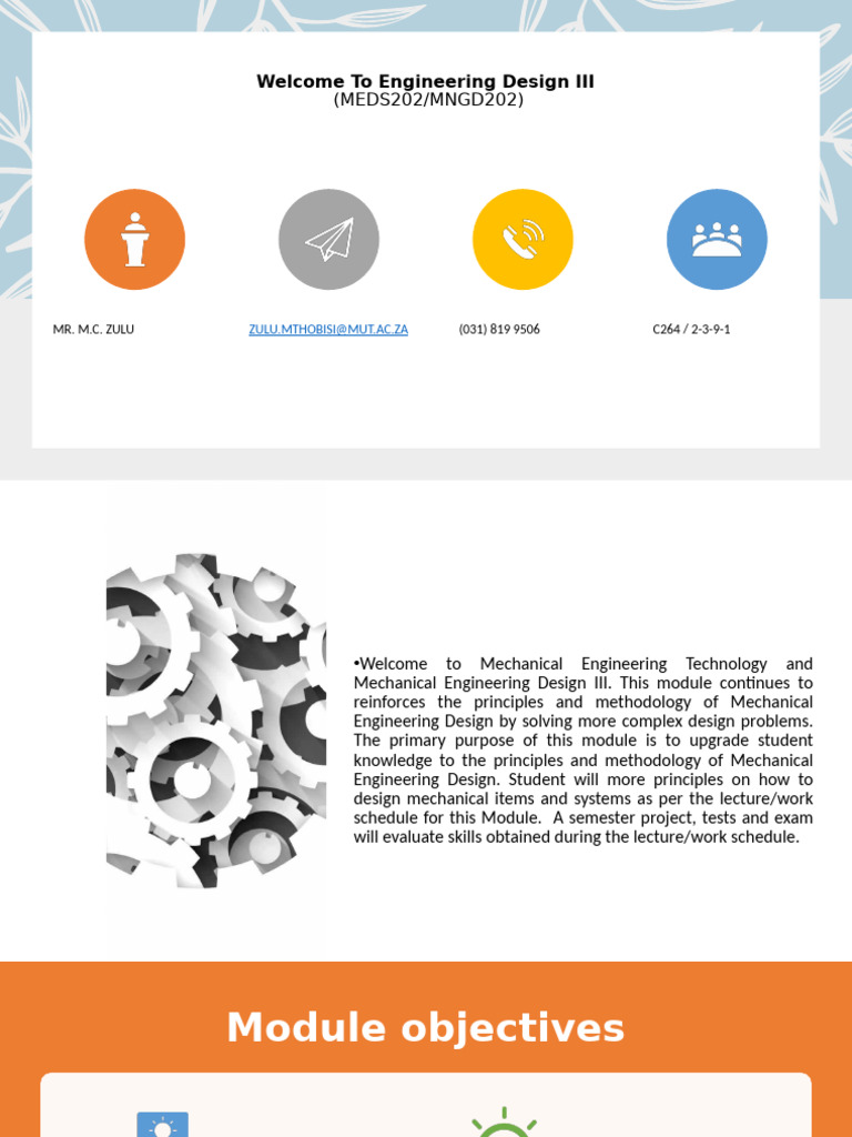 Introduction To Engineering Design III (Lecture Slides) | PDF ...