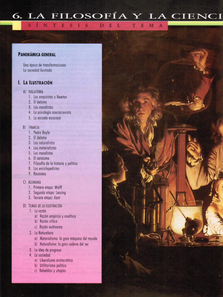 6.1. La Filosofía y La Ciencia en El Siglo de Las Luces. La Ilustración ...