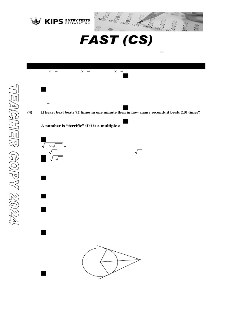 Analytical Skills Test Paper - KIPS | PDF | Euclidean Geometry | Geometry