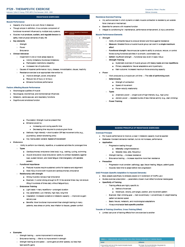 Resistance Exercise for Muscle Performance | PDF | Strength Training ...