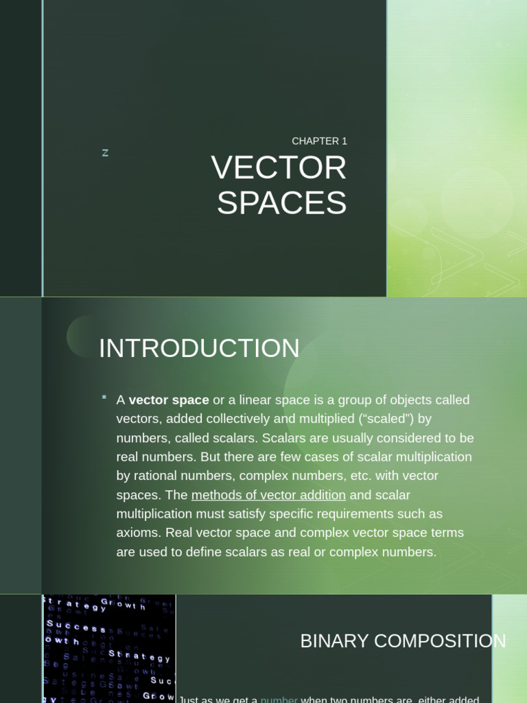 Understanding Vector Spaces and Axioms | PDF | Vector Space | Scalar ...