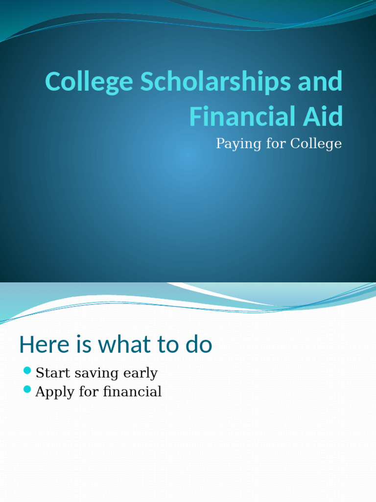 College Scholarships and Financial Aid | PDF