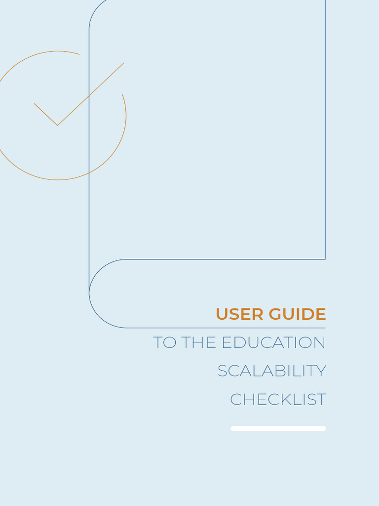 Education Scalability Checklist Guide | PDF | Teachers | Policy