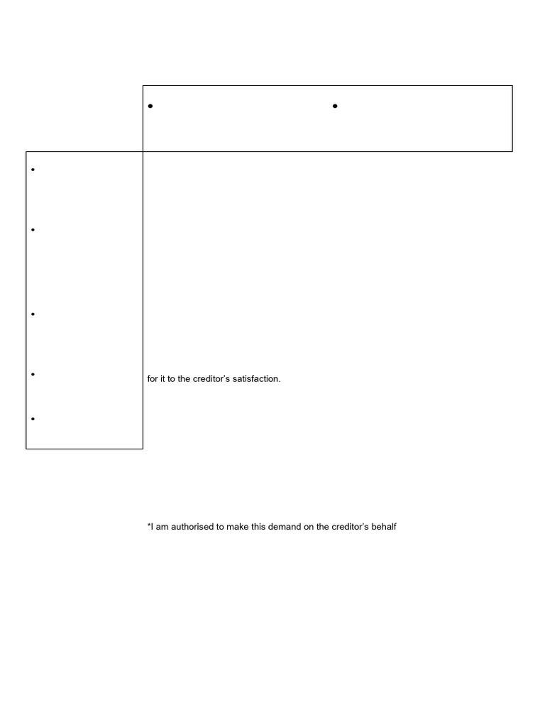 Statutory Demand Under Section 123 (1) (A) or 222 (1) (A) of The ...