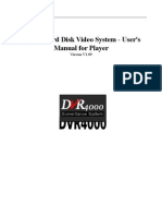 DVR 4000 PCI CCTV Card Digital Hard Disk Video System - User's Manual For Player