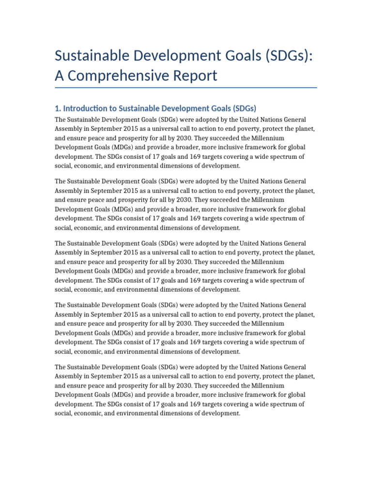Understanding Sustainable Development Goals | PDF | Sustainability ...