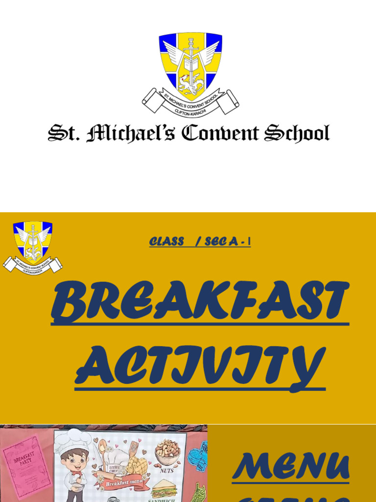 Breakfast Activity Class I 1758874917315 | PDF