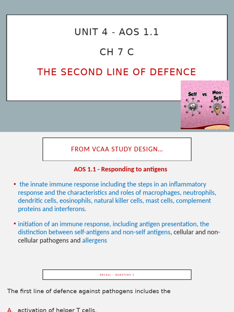 CH 7C - The Second Line of Defence | PDF | Immune System | Phagocyte