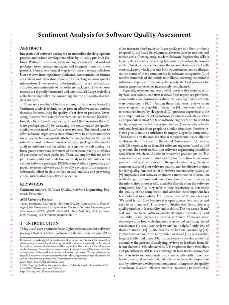Sentiment Analysis for Software Quality | PDF | Deep Learning ...