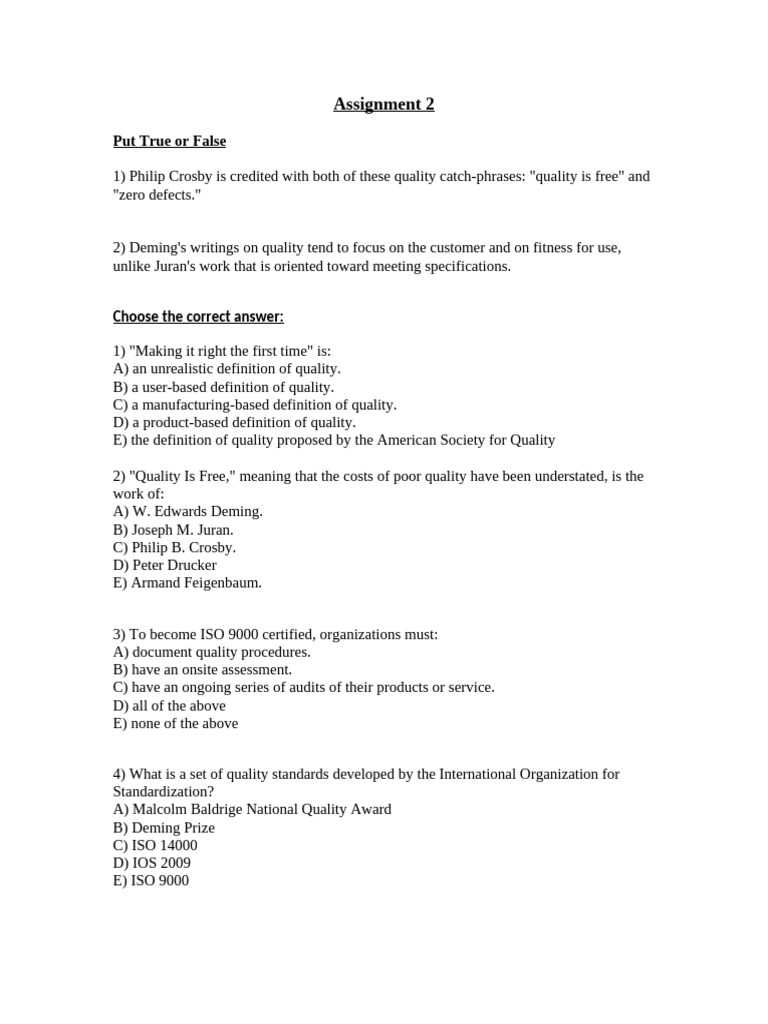 A 2 Quality | PDF