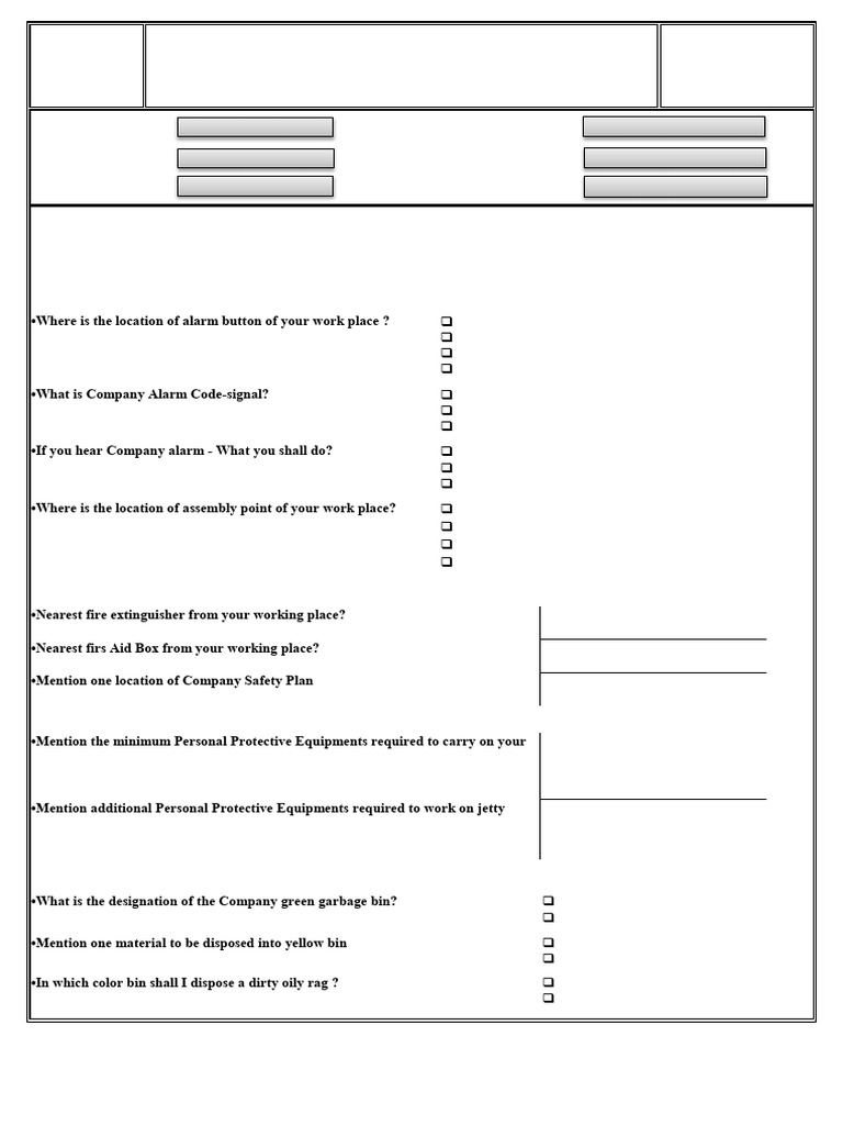 Safety Induction and Familiarization. | PDF